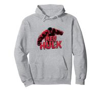 Captain America Red Hulk Sweat à Capuche, Unisexe pour Adultes, Gris Chiné, XXL