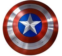 Captain America Shield Legends 75e anniversaire en alliage métallique Réplique d'accessoires métalliques - Échelle 1:1 Bouclier de Captain America Bouclier Cosplay Bouclier
