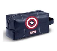 Marvel Captain America Starshield-Trousse de Toilette de Voyage Brick Plus, Bleu Foncé, 27 x 13 cm