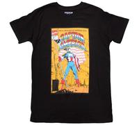 Captain America - T-shirt 50TH - Adulte (XL) (Noir)