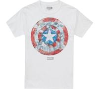 Captain America - T-shirt "Bouclier" pour homme TV2237 (M) (Blanc)