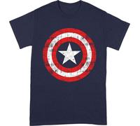 Captain America - T-shirt Homme/Femme Unie BI100 (XXL) (Bleu marine/Rouge/Blanc)