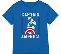 Captain America - T-shirt pour enfants TV17386 (152-158) (Bleu roi)