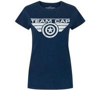 Captain America - T-shirt vieilli 'Team Cap' - Femme (2XL) (Bleu) - UTNS4540 Bleu G