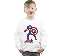 Captain America - "The First Avenger" Sweatshirt für Jungen BI359 (128) (Weiß)