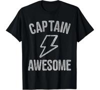 Captain Awesome Gift Tee Unisex T-Shirt Black S