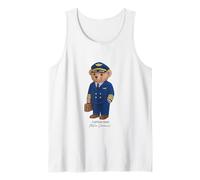 Captain Dad Aviator Bear Wear Airline Pilot Uniforme Débardeur