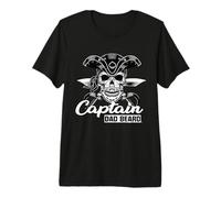 Captain Dad Beard Capitaine Bateau Voile voilier T-Shirt Haut de Gamme