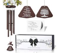 Captain Decor Carillon éolien commémoratif de 81,3 cm en forme de colibri pour l'extérieur, cadeaux de condoléances pour la perte d'un être cher, cadeaux commémoratifs pour la perte de maman, carillon