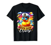 Captain Duck Duck Cruise Fun Family Cruising Groupe Assorti T-Shirt