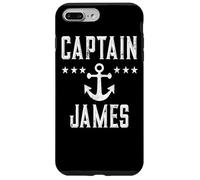 Captain James Anchor Design Vintage avec nom Nautique Coque pour iPhone 7 Plus/8 Plus