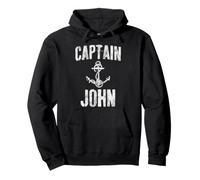 Captain John Boating Prénom Humour Fête des Pères Sweat à Capuche