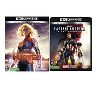 Captain Marvel [4K Ultra-HD + Blu-Ray] & Captain America : The First Avenger [4K Ultra-HD + Blu-Ray]