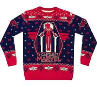 Captain Marvel - Pull "Premium" pour femme - design de Noël NS6478 (XL) (Rouge/Noir)