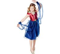 Captain Marvel - Robe pour fille BN5791 (128) (Bleu/Rouge)