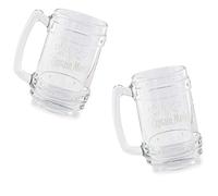 Captain Morgan Lot de 2 pichets en verre transparent 0,33 l avec marquage de 4 cl
