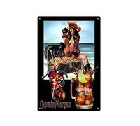 CAPTAIN MORGAN SPICED GOLD RETRO METAL TIN WALL PLAQUE/SIGN NOVELTY GIFT BAR PUB MAN CAVE - Tin signs Metal Poster Gift 200mm x 300mm，Une œuvre d'art précieuse, vous le méritez