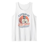 Captain of Soft Rock Retro Nautical Yacht Rock Rock Rock Music Vibes Débardeur