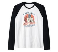 Captain of Soft Rock Retro Nautical Yacht Rock Rock Rock Music Vibes Manche Raglan
