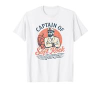 Captain of Soft Rock Retro Nautical Yacht Rock Rock Rock Music Vibes T-Shirt