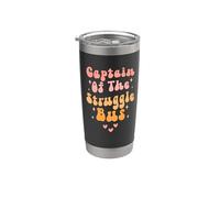 Captain Of The Struggle Bus Funny School Bus Gobelet isotherme en acier inoxydable double paroi