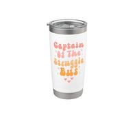 Captain Of The Struggle Bus Funny School Bus Gobelet isotherme en acier inoxydable double paroi