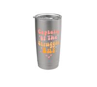 Captain Of The Struggle Bus Funny School Bus Gobelet isotherme en acier inoxydable double paroi