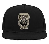 Captain Pirate Caribbean Pirates King of The Ocean Casquette de Baseball à visière Plate Snapback à 5 Panneaux Noir