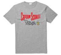 Captain Scarlet Inspired by The 60's TV Show Retro Distressed Mens T-Shirt Unisex Grey Top Tee L