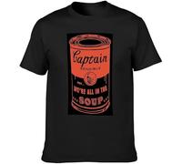 Captain Sensible Punk Soup Pop Art 1977 Punk Rocker The Damned Black Unisex Men's Tee Manches Courtes(Medium)