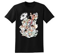 Captain Tsubasa M7R1283 Men's Summer Fashion T-Shirt Casual Print T-Shirt for Male Comfortable Boy Top Tees Black Unisex 100% Cotton Short-Sleeve T-Shirts Black M