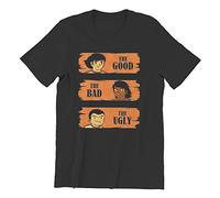 Captain Tsubasa The Good The Bad The Ugly Mens T-Shirt Black Graphic Unisex Tee Shirt S