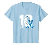 Captain Tsubasa Tsubasa Ozora(Numéro 10) (C) Yoichi Takahashi T-Shirt, Enfant, Bleu Céleste, 3 Ans
