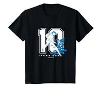 Captain Tsubasa Tsubasa Ozora(Numéro 10) (C) Yoichi Takahashi T-Shirt, Enfant, Noir, 2 Ans
