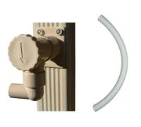 Capt'eau Récupérateur d'eau de Pluie RECTANGULAIRE +60 CM de Tuyau Souple