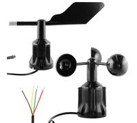 Capteur anémomètre extérieur pour station météo, capteur de direction de la vitesse du vent, polycarbone, sortie 30 mumental, RS485, 4-20MA, 0-5V, 0-10V, 3 tasses 4-20mA Speed