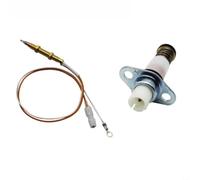 Capteur d'allumage pour gaz pour robuste en pour cuivre avec électrovanne intégrée - Aiguille thermocouple ajustable pour brûleur de cuisine et four extérieur(Single line)