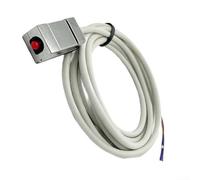 Capteur de commutation magnétique cylindrique avec double fil AC/DC compatible 24-220 V, design compact de tube à anche pour la performance, installation facile de plomberie et accessoires (type