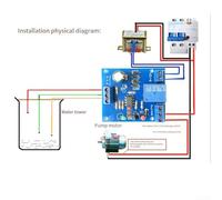 Capteur de contrôle de niveau d'eau 9 V 12 V pour contrôle automatique du drainage de la pompe avec relais haute capacité pour une gestion fiable de l'approvisionnement en eau