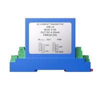 Capteur de courant à effet Hall 0-1A 0-5A 0-10A à 4-20mA 0-10V 0-5V RS485 AC, transmetteur de courant DC24V DIN, 1 pièce(0-10V Out,DC0-10A)