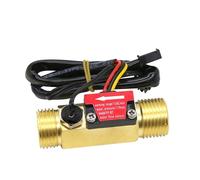 Capteur de débit d'eau 1/2" 3/4" avec détection de température for turbine, capteur de liquide, boîtier en cuivre, débitmètre à effet Hall(DN20)