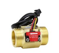 Capteur de débit d'eau à effet Hall, lot de 2 pièces, G1/2''G3/4'' B1-B10, 1-40 l/min, débitmètre for contrôle industriel (laiton) Débitmètre eau(B10 1 inch length 58mm)