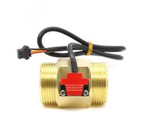 Capteur de débit d'eau à effet Hall, lot de 2 pièces, G1/2''G3/4'' B1-B10, 1-40 l/min, débitmètre for contrôle industriel (laiton) Débitmètre eau(DN32 1.25 inch length 64mm)