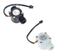 Capteur de débit d'eau DC 5-18 V, débitmètre, capteur de débit, contrôle de l'eau, capteur de débit de liquide, commutateur 1-30 l/min 2,0 MPa YF-S201(Nero)