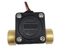 Capteur de débit d'eau, interrupteur de compteur en laiton, débitmètre à effet Hall, DC12V, 4 Interfaces à filetage externe DN15