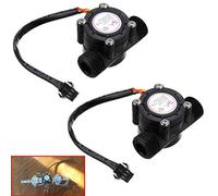 Capteur de débit d'eau Youmile 2Pack 1-30L / min 1/2 "Contrôle du débitmètre commutateur G1 / 2 Compteur 1-30L / min mètre pour débitmètre pour Arduino Mesure de la température Instrument