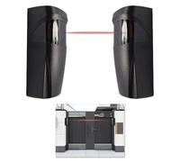 Capteur de faisceau infrarouge, photocellules d'alarme à barrière infrarouge universel pour portails extérieurs 12 V/24 V AC/DC compatible 90 ° réglable à 90 ° Détection longue portée Convient pour