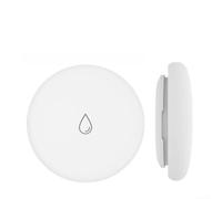 Capteur de fuite d'eau sans fil avec connectivité Zigbee et indice IP67 pour alertes instantanées d'inondation et notifications mobiles en temps réel Couleur blanche (A)