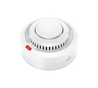 Capteur de fumée WiFi intelligent Tuya 360 ° Alarme sonore de détection d'incendie 85dB avec contrôle par application SmartLife, compatibilité Alexa/Google Home-Blanc