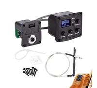 Capteur de Guitare Classique,Préampli Égaliseur 3 Bandes,Capteur Piézoélectrique avec Écran LCD pour Guitare Acoustique | pour Instruments à Cordes acoustiques électriques Banjo Basse Mandolin